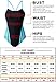 EBMORE Womens One Piece Swimsuit Bathing Suit Athletic Sport Training Exercise Swimwear (US (4-6), Black)