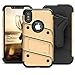 ZIZO Bolt Series for iPhone Xs Max case Military Grade Drop Tested with Tempered Glass Screen Protector, Holster, Kickstand Gold Black