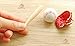 nanguawu Dollhouse Miniature Wooden Baseball Bat Glove Red