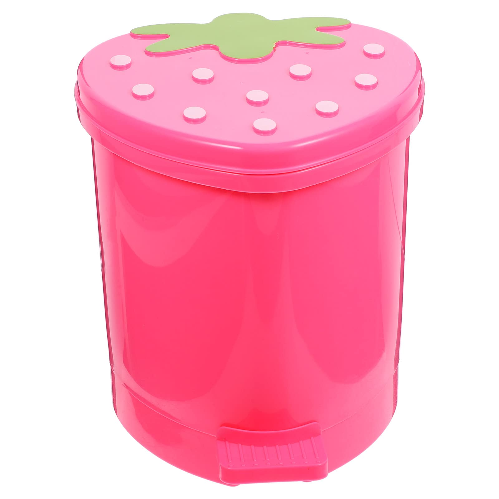 Alipis Car Decor Mini Trash Can, Strawberry Waste Bin with Swing Lid, Small Wastebasket Decorative Tabletop Garbage Can for Bedroom, Office, Kitchen, Bathroom, Countertop, Car () Office Decor