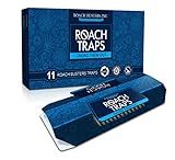 (11 Pack) Cockroach Traps Premium Non-Toxic Eco-Friendly -Spiders & Ants -Roach Busters (10 Traps + 1 Free) Bait Included Glue Chemical Free