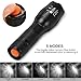AKDSteel LED Flashlight 1000 Lumens 5 Modes Zoomable Adjustable Focus Sturdy Aluminium Handheld Portable Outdoor Waterproof Torch with Rechargeable Battery and Charger for Hiking, Camping, Emergency