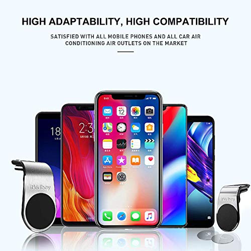 Magnetic Car Phone Holder (2 Packs), Magnet Universal Vent Mobile Navigation 360 Degree Rotation for iPhone Xs Max XR X 8 7 6 Plus Samsung Galaxy Note 10+ 10 S10 S9 S8 etc