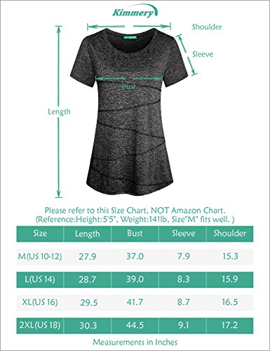 image for Kimmery Compression Shirt Women, Short Sleeve Breathable Comfortable A