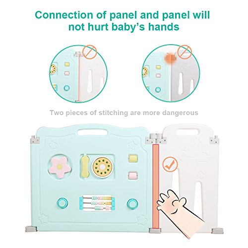 image for  i-BeBe Foldable Baby Playpen 14 Panel Kids Activity Center Toddler P