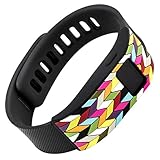French Bull - Fitbit Charge/Fitbit Charge HR Slim Designer Sleeve - Band Cover (Black Ziggy)