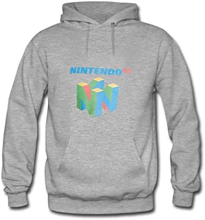 Men Mens N64 Logo attractive hoodies Grey Medium