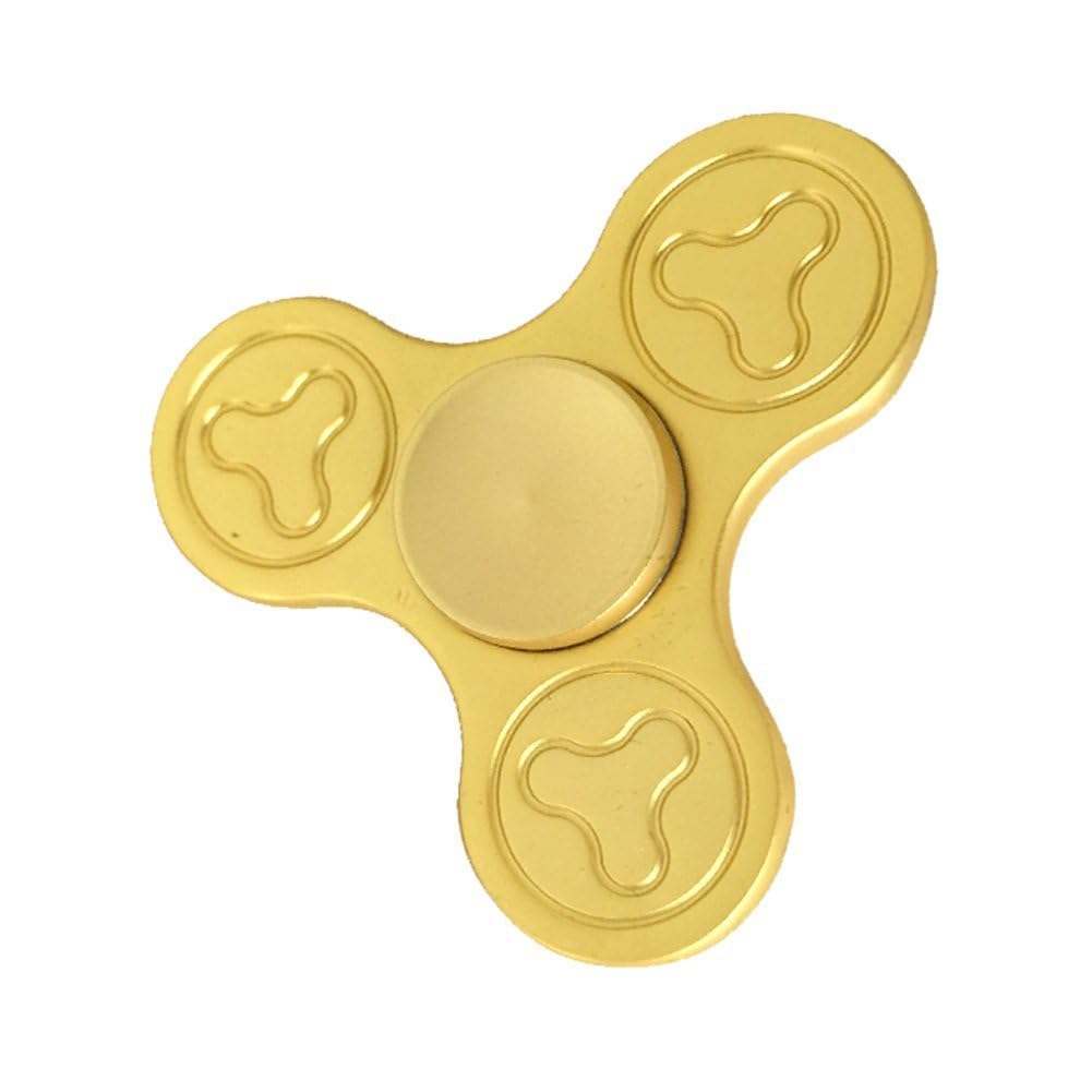 Christmas Concepts® - Tri Round Fidget Hand Spinner - Stress Reducer, Stress Relief, Autism - Matte Gold Design