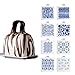ART Kitchenware New 8pcs/set Bubble Impression Stencil Stone,Zebra,Animal Skin Template Fondant Cake Decorating Stencil Mould Wedding Stencil Set ST-831 Beige/Semi-Transparent
