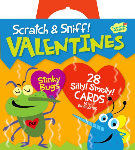 Peaceable Kingdom Stinky Bugs Scratch and Sniff Super Valentine Card Pack