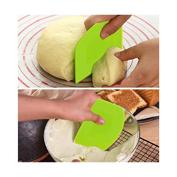 Arnech-2-Pcs-Dough-Scraper-Plastic-Pastry-Bread-Dough-Cutter-Scrapers-Smoother-Shape-Spatulas-for-Bread-Bakeware-for-Baking-GreenWhite Arnech 2 Pcs Dough Scraper Plastic Pastry Bread Dough Cutter Scrapers Smoother Shape Spatulas for Bread Bakeware for…