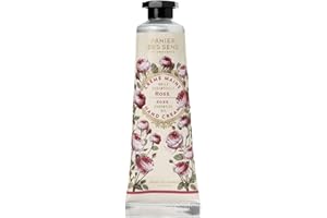 Panier des Sens - Hand Cream for Dry Cracked Hands and Skin – Rose Mini Hand Lotion, Moisturizer, Mask - With Shea Butter and Olive Oil - Hand Care Made in France 97% Natural Ingredients – 1 floz