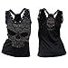 Women Butterfly Skull Shirt , Women Hollow Out Top , ONEMORES Women Summer Sleeveless Tank tops Loose Cotton Blouse