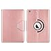 iPad Mini 2 Case, iPad Mini Case, iPad Mini 3 Case, ULAK 360 Degree Rotating Smart Synthetic Leather Stand Case Cover for Apple iPad Mini 1/2/3 with Auto Sleep/Wake Function (Rose Gold)