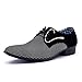 Blivener Men's Pointed Toe Suede Leather Dress Shoes Casual Oxford White US 12