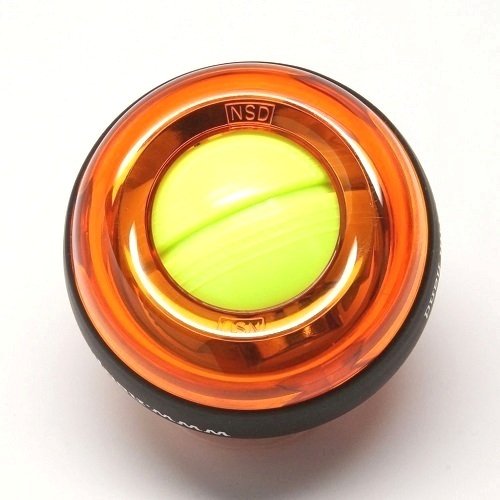 NSD Power Gyroscopic Winners Spinner for Strengthening Hands, Wrists and Forearms with Battery-Free LCD Counter, Amber - Thumbnail 3