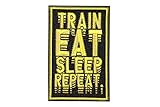 Jiu Jitsu Gi Patch MMA BJJ Train Eat Sleep Repeat Christmas Gift Stocking Stuffer