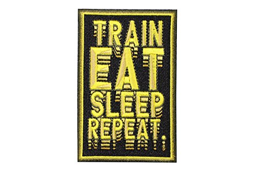 Jiu Jitsu Gi Patch MMA BJJ Train Eat Sleep Repeat Christmas Gift Stocking Stuffer