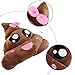 BESTOMZ Poop Plush Pillow Round Cushion Toy Brown Pink, 35 x 35 x 10 cm (Poop Girl)