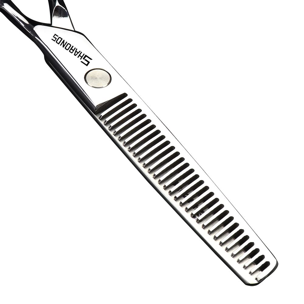 Professional Hairdressing Scissors Barber Salon Cutting Scissors Stainless Steel Hair Shears Barbers or Home Use (V Type thinning)