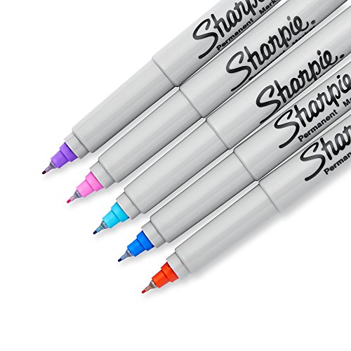 Sharpie 1919848 Permanent Markers, Ultra Fine Point, Assorted 2015