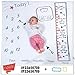 Baby Monthly Milestone Blanket – 47”x47” Soft Fleece Infant Age Unisex – for Mom Newborn Baby Shower Gift Box + Numbers + Frames - Photography Backround Prop for Boy, Girl Or Twins