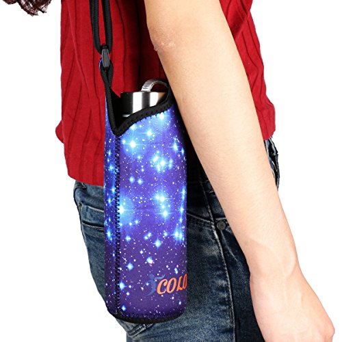 image for ICOLOR Water Bottle Carrier,Wide Mouth Water Bottle Holder Kids Sport 