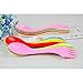 HuntGold 6X Spoon Fork Cutlery Set Camping Hiking Utensils Spork Tableware 3 in 1(Multicolor)thumb 2