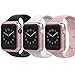 Simpeak Case Compatible with Apple Watch 3 38mm, Slim Soft Protective Back Case Replacement for Apple Watch 2 38mm, Rose Gold