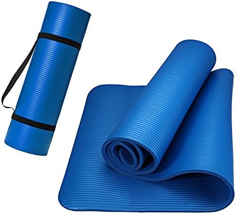 HZJY 1/2-Inch Extra Thick 71-Inch Long NBR Comfort Foam Yoga Mat for Exercise, Yoga and Pilates