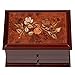 Mele & Co. Brayden Wooden Jewelry Box with Floral Marquetry Motif (Walnut Finish)