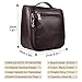 Toiletry Bag,Travel Makeup Cosmetic Bag, PU Leather Hanging Toiletry Bag for Women and Men(6020,Brown)
