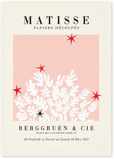 Amazon アンリマティスポスター抽象葉ピンク 壁アートパネルミニマリストカラフル帆布印刷モダン写真北欧絵画インテリアリビングルーム装飾40x55cmいいえフレーム アートフレーム ポスター オンライン通販