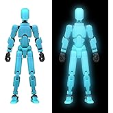 MerryXD T13 3D Action Figure,Assembly Completed Dummy Nova Titan Lucky 13 Action Figure 3D Printed Multi-Jointed Movable Toy Grow in The Dark Blue