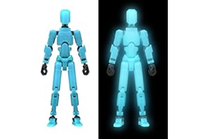 MerryXD T13 3D Action Figure,Assembly Completed Dummy Nova Titan Lucky 13 Action Figure 3D Printed Multi-Jointed Movable Toy Grow in The Dark Blue