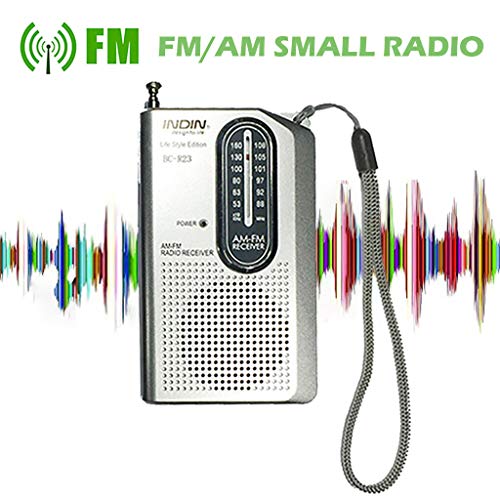 jiumoji Portable Travel Radio Handheld Pocket AM/FM Transistor Radio-Battery Powered with Earphone Jack - Thumbnail 4