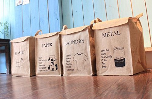 Amazon 選べるレトロ風 麻 ジュート カブセ付ストッカー おしゃれの