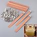 JYS 40Pcs 8/12.5/13mm Wooden Candle Cores Wicks with 40Pcs Stands DIY Candles Making - 8mm x 90mm