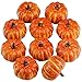 Supla 10 Pcs Artificial Pumpkins 60 PCS Lifelike Maple Leaves Small Pumpkins Bulk Wreath Craft Harvest Halloween Pumpkins Thanksgiving Centerpieces Autumn Wedding Decor