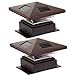Westinghouse 4 x 4 Pagoda II Solar LED Post Cap Light (2 Pack, Remington Bronze)