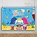 Yeele 6x4ft Background for Photography Birthday Backdrop Undersea World Nautical Cartoon Whale Shark Starfish Seahorse Color Cake Party Decoration Banner Baby Boy Girl Portrait Photo Booth Props