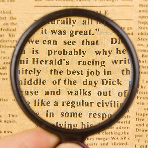 Portable Magnifier, 8 Times Folding Pocket Mini Magnifier with Protective Leather for Seniors, Reading Newspaper, Book, Magazine, Science Class, Jewelry, Watch & Computer Repair (8)