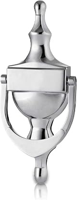 XFORT Polished Chrome Victorian Urn Door Knocker Elegant Front Door Furniture