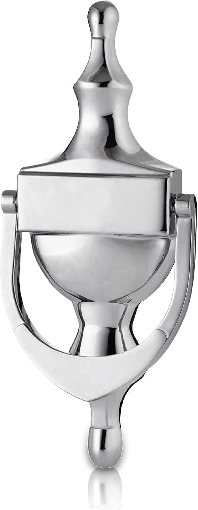 XFORT Polished Chrome Victorian Urn Door Knocker Elegant Front Door Furniture