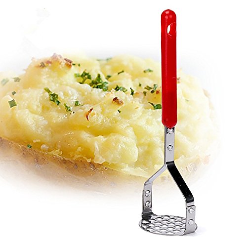 Fineday Potato Masher, Stainless Steel Potato Mashers Ricers Garlic Mud Pressure Puree Tool