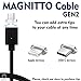 MAGNITTO 3.3 Feet Premium Compact Magnetic Braided USB Charging Cable for Samsung Galaxy S2 S3 S5 S4 S6 S7, Note 2/3/4/5,LG G4 G3, Sony Xperia Z5, HTC, Fast Charging Data Transfer Cord Android (Black)