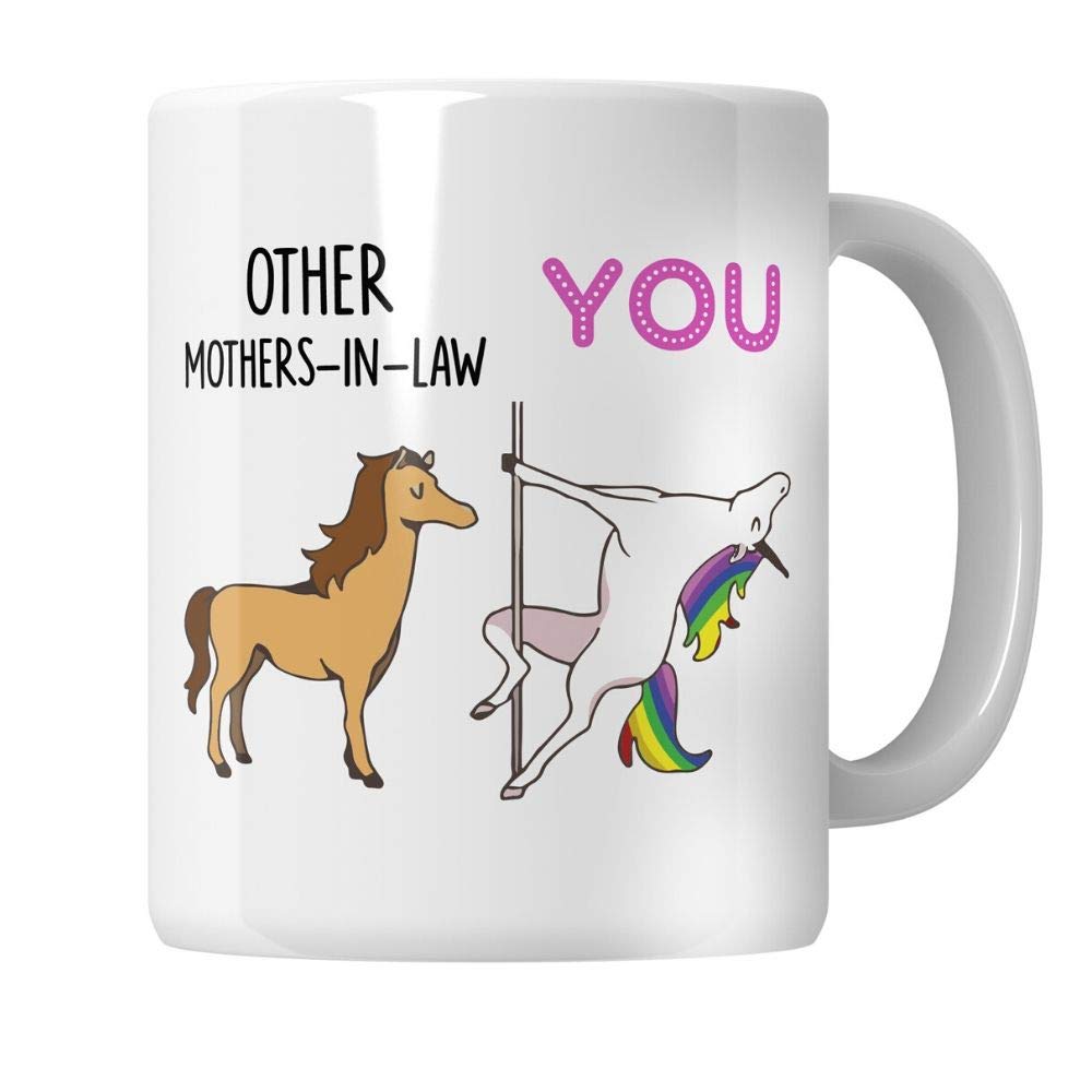 WG- Mother in Law Coffee Mugs, Funny Unicorn Mother in Law Mug, Gift for Mother in Law Birthday