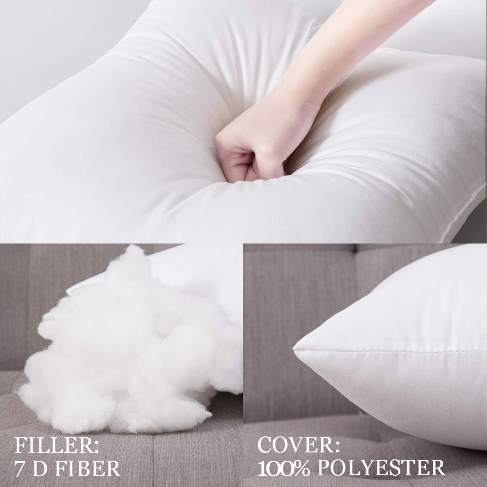 MIULEE Set of 2 Throw Pillow Inserts Hypoallergenic Premium Pillow Stuffer Square Form for Decorative Cushion Bed Couch Sofa 18x18 Inch: Home & Kitchen
