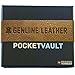 RFID Blocking Real Leather Black Wallet For Men - Slim Front Pocket Bi-Fold With 8 Credit Card Slots And Flip Up ID Window - Electromagnetically Opaque Protector - Genuine Unisex Gift