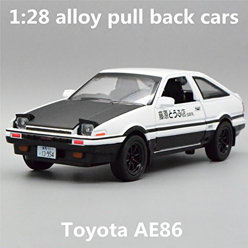 Gloveshop 1:28 Alloy Pull Back Cars,High Simulation Toyota AE86 Car Models,Metal Casting,Toy Vehicles,Musical &amp; Flashing,